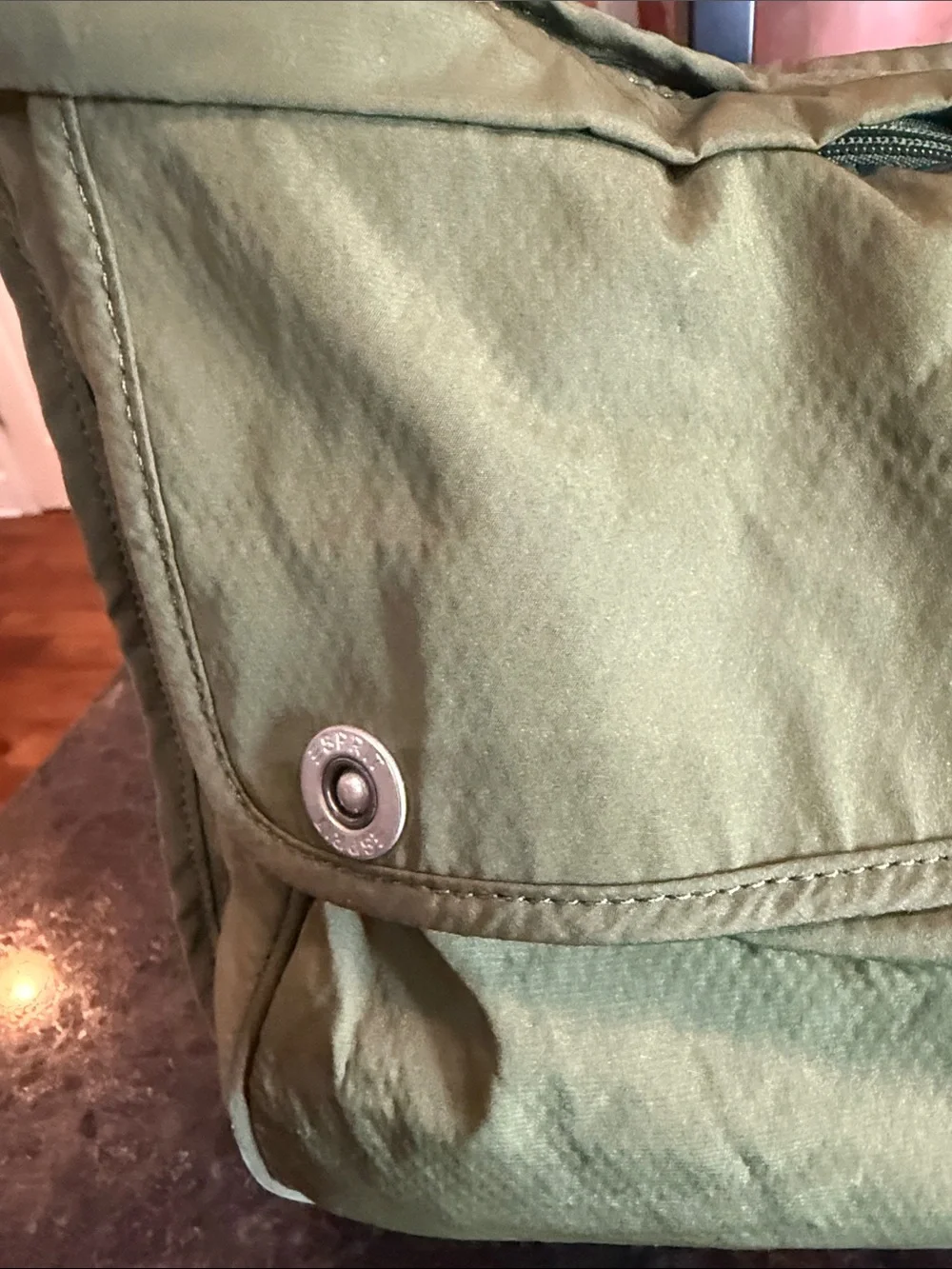 Vintage Y2K Esprit Sport Green Slouchy Hobo/Crossbody Bag